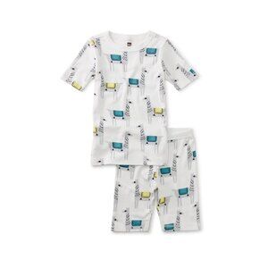 NWT Tea Collection In Your Dreams Pajama Set Lounging Llamas Size 2